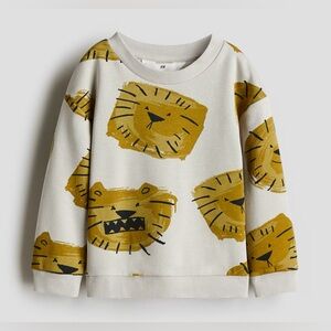 NWT H&M Toddler Lion Print Sweatshirt Size 3/4T
